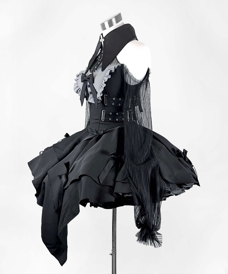 イドラタールテオドール　デビルワンピース　付け襟セット デビルワンピース》BLACK | HIDOLATRAL THEODOL