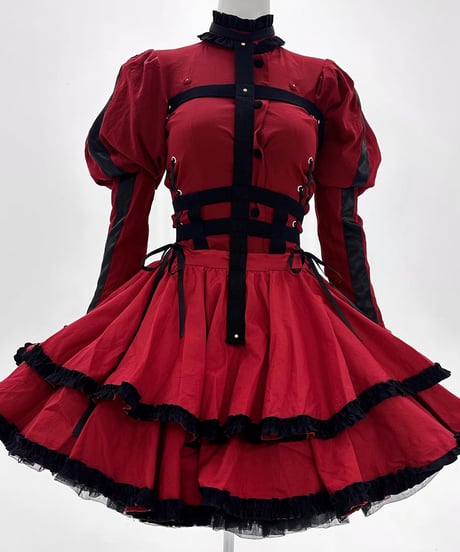 《クロスハーネススカート》RED