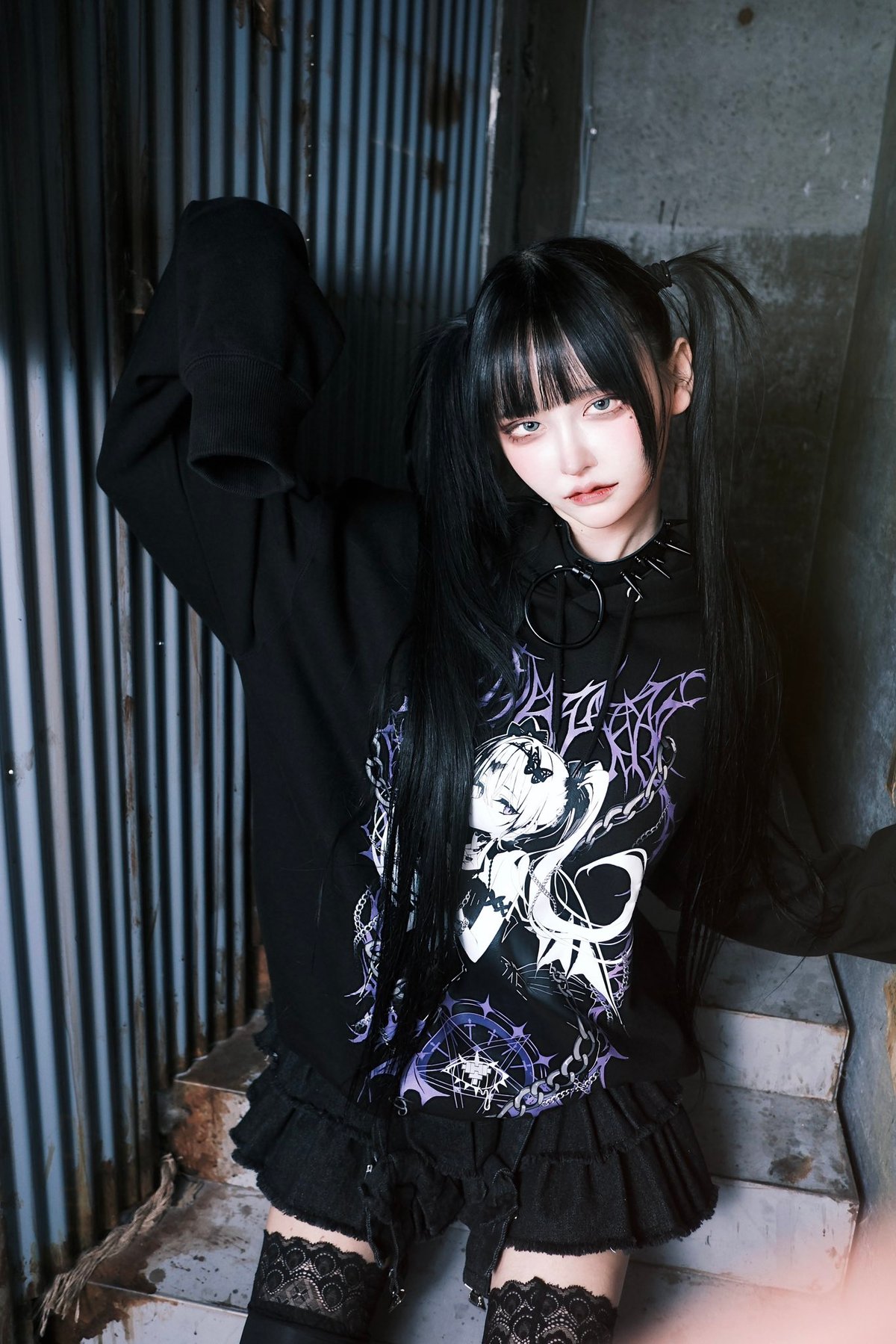 再販《rurudoイラストパーカー》BLACK | HIDOLATRAL THEODOL