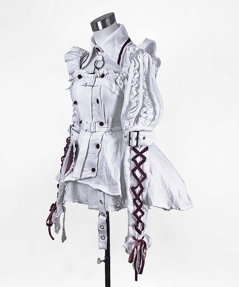 引退セット 退廃ガーゼナースセットアップ》WHITE | HIDOLATRAL THEODOL
