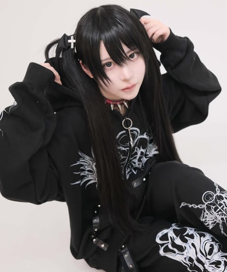 《メタルエンジェルジップパーカー》BLACK