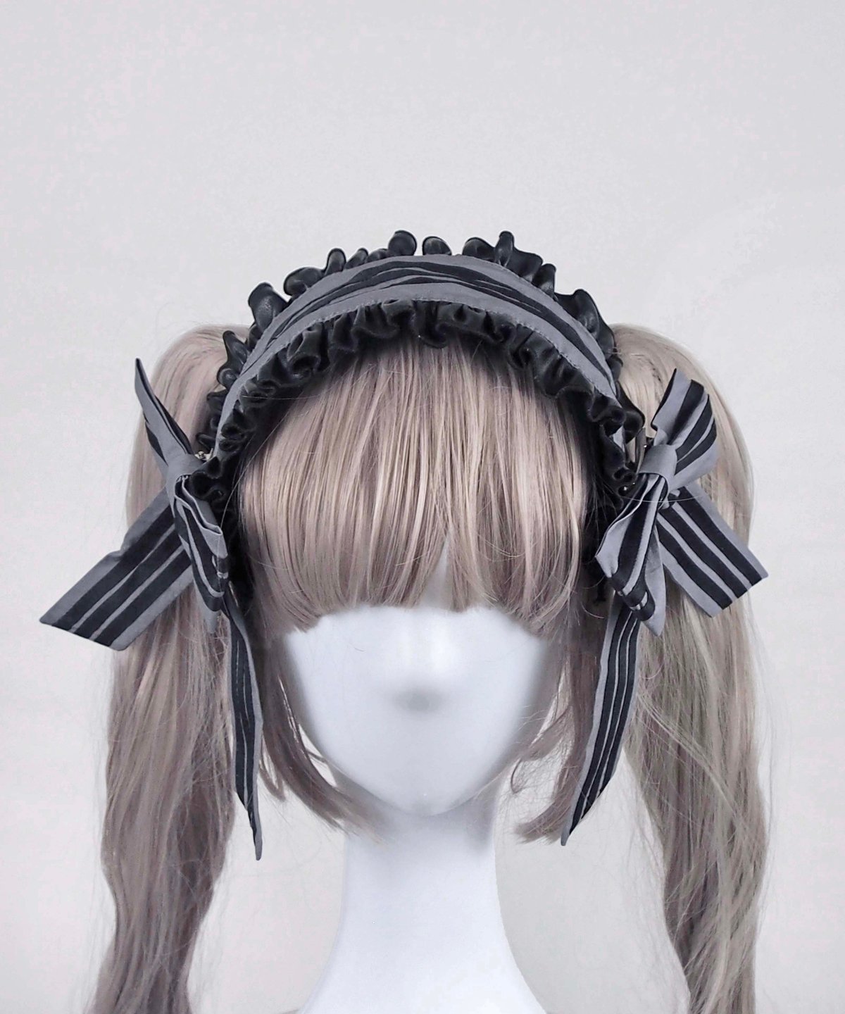【HIDOLATRALTHEODOL】 リボンジャージヘッドドレス グレー リボンジャージヘッドドレス》GRAY | HIDOLATRAL THEODOL