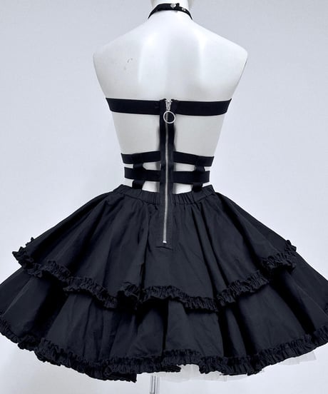 《クロスハーネススカート》BLACK