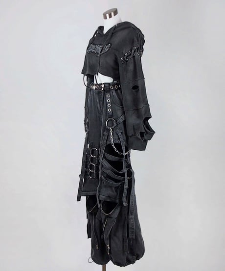 《ボンテージデニムパンツ》GRAY