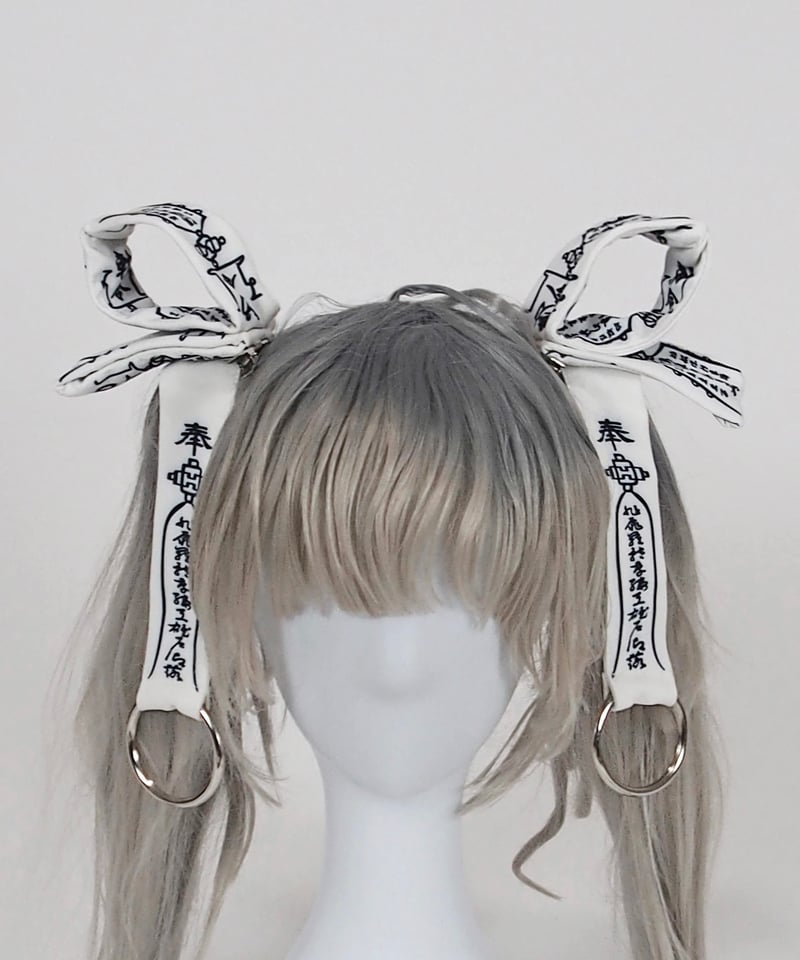 キョンシーお札リボンクリップ》WHITE | HIDOLATRAL THEODOL キョンシーお札リボンクリップ》WHITE | HIDOLATRAL THEODOL
