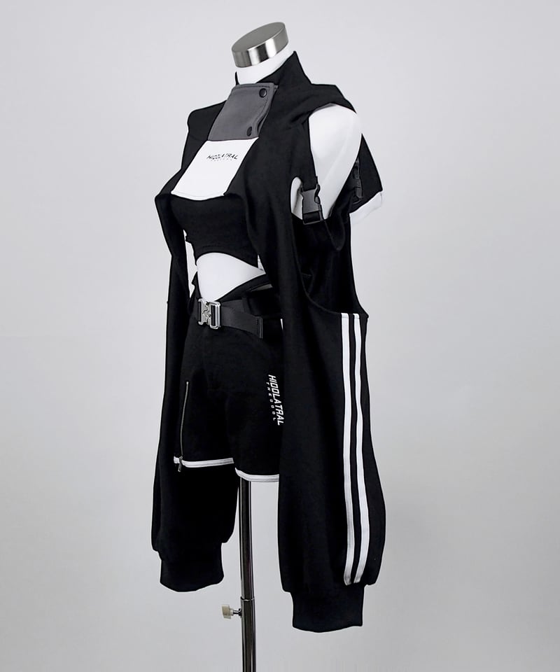 スポーツショートパーカー》BLACK | HIDOLATRAL THEODOL