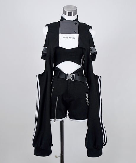 《スポーツショートパーカー》BLACK