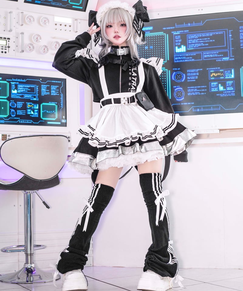 サイバーメイドエプロン》WHITE×BLACK | HIDOLATRAL THEODOL