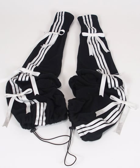 《リボンニーハイレッグウォーマー》BLACK