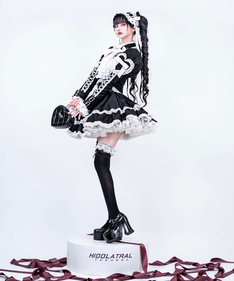 《2段フリルコルセットスカート》 BLACK