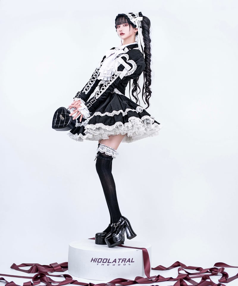 2段フリルコルセットスカート》 BLACK | HIDOLATRAL THEODOL 2段フリルコルセットスカート》 BLACK | HIDOLATRAL THEODOL