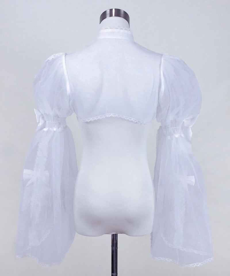 リボンレース姫袖ボレロ》WHITE | HIDOLATRAL THEODOL リボンレース姫袖ボレロ》WHITE | HIDOLATRAL THEODOL