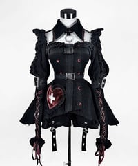 《退廃ガーゼナースセットアップ》BLACK