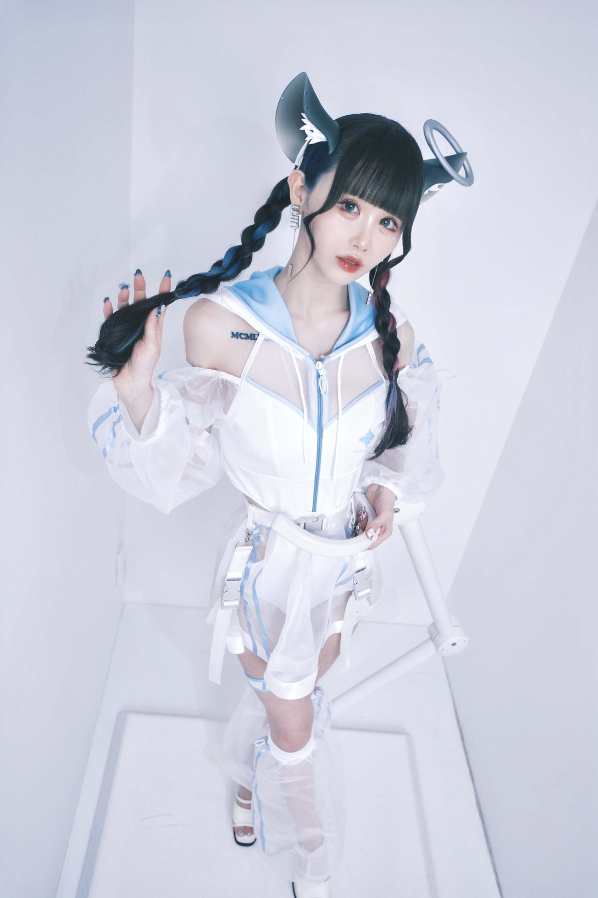 2着セット　新品　イドラタールテオドール　サイバーパーカーワンピース水着　地雷系 サイバーパーカーワンピース水着》BLACK | HIDOLATRAL THEODOL