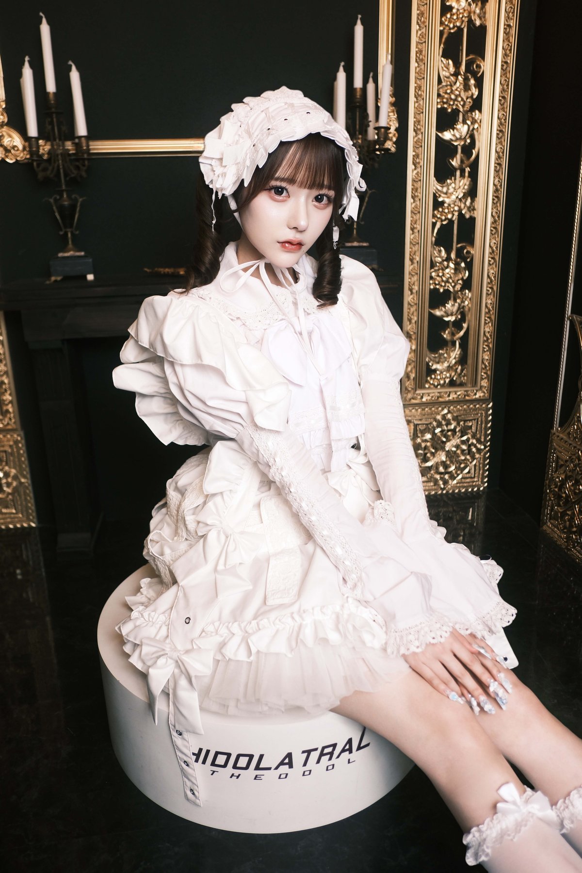 【HIDOLATRAL THEODOL】ローズレースクリノリンスカート ブラック ローズレースクリノリンスカート》BLACK | HIDOLATRAL THEODOL