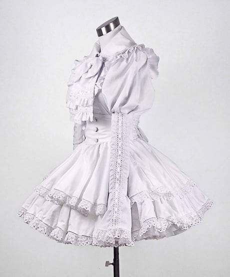 《ヨーク襟パフスリーブブラウス》WHITE