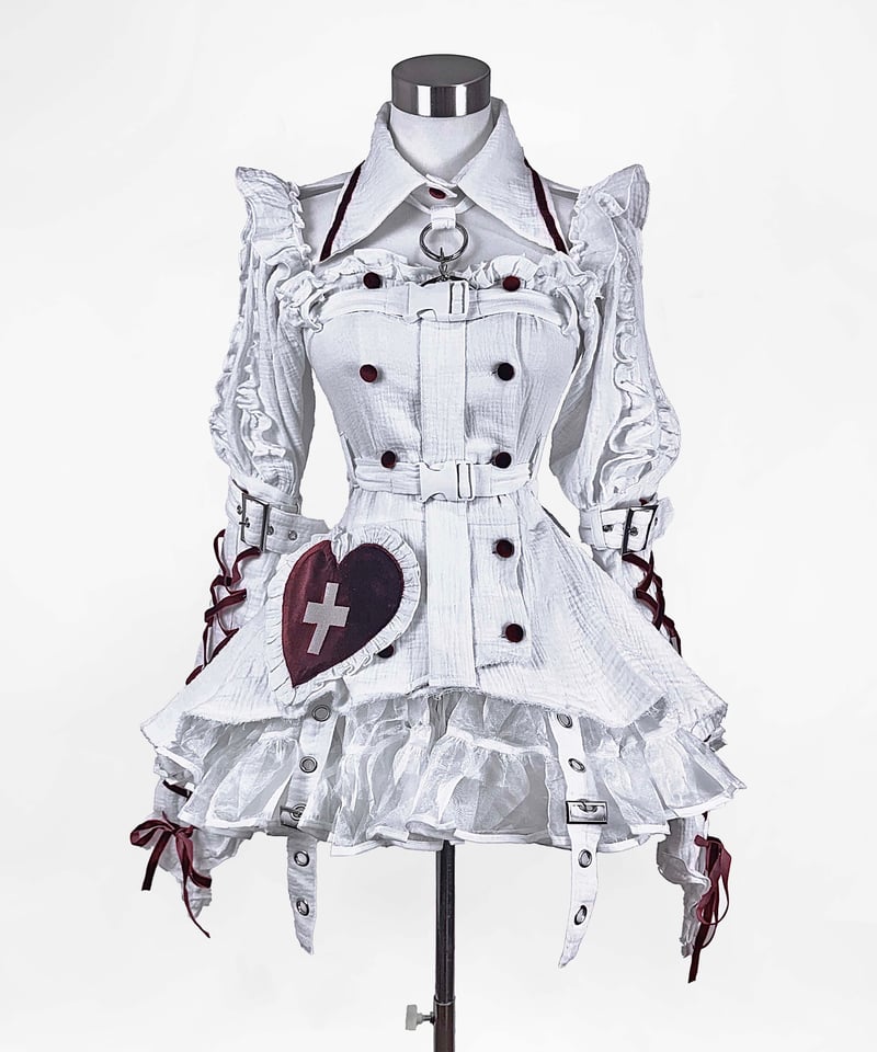 退廃ガーゼナースセットアップ》WHITE | HIDOLATRAL THEODOL