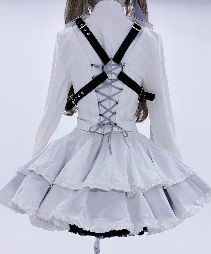 拘束十字架軍服ジャケット》WHITE | HIDOLATRAL THEODOL