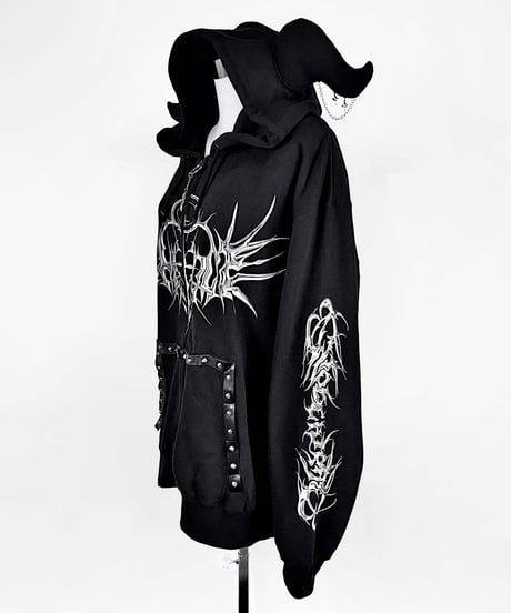 《メタルエンジェルジップパーカー》BLACK