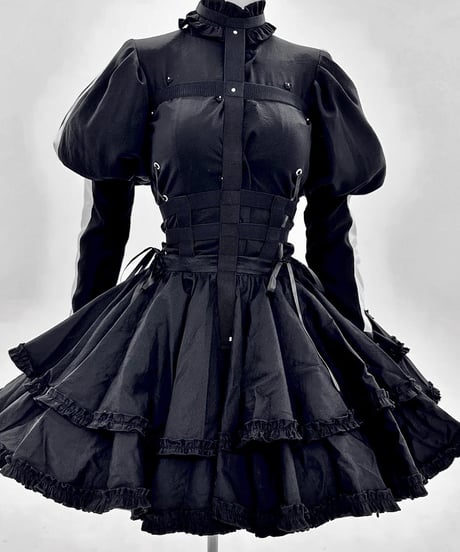 《クロスハーネススカート》BLACK