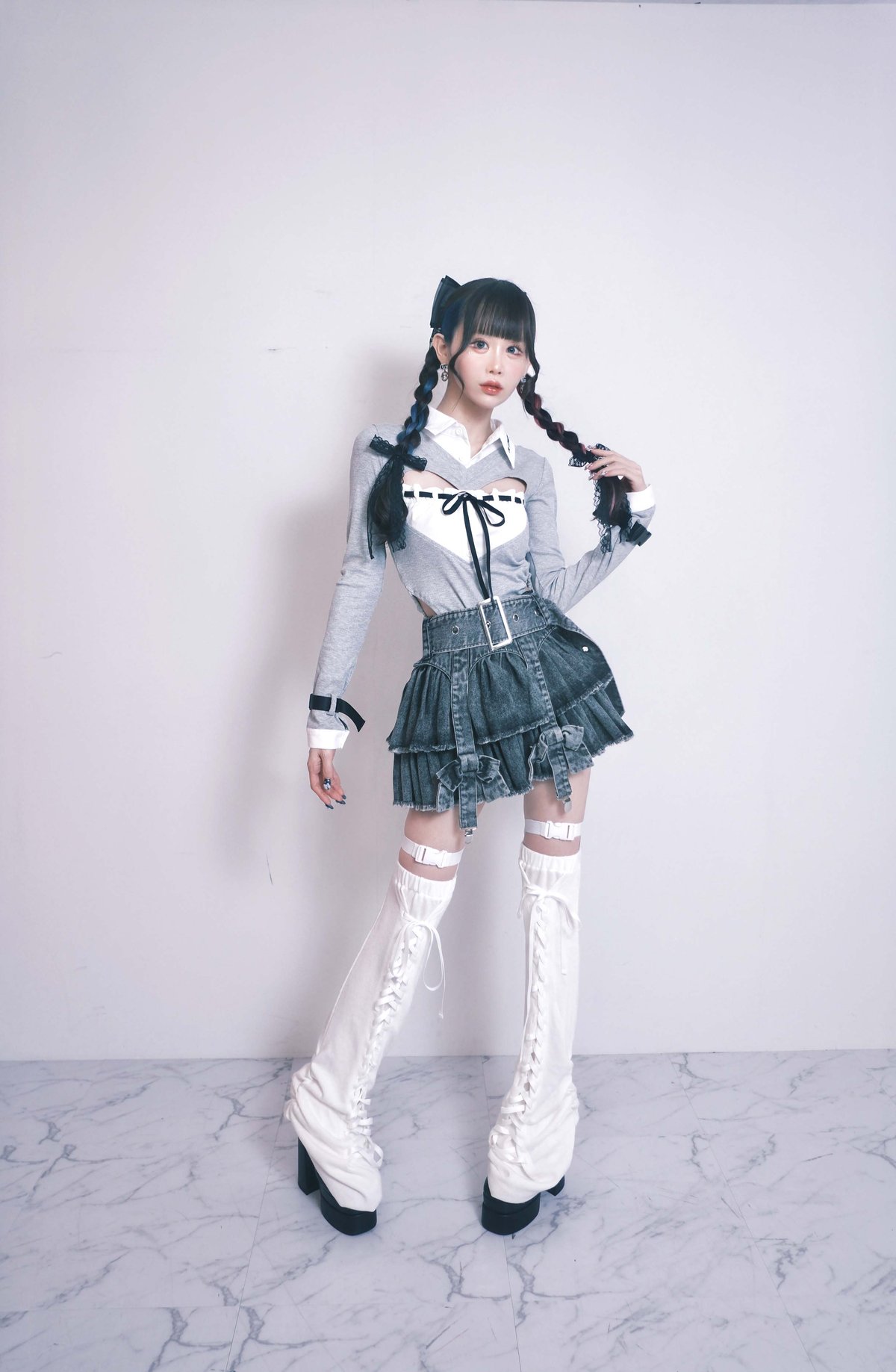 HIDOLATRAL THEODOL 胸開きサイバーニット 胸開きサイバーニット》BLACK | HIDOLATRAL THEODOL