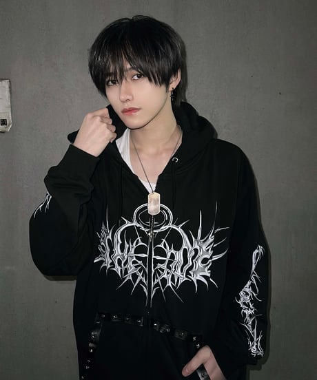 《メタルエンジェルジップパーカー》BLACK
