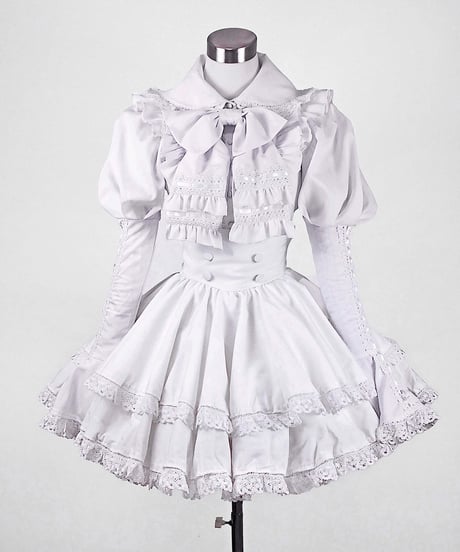 《ヨーク襟パフスリーブブラウス》WHITE