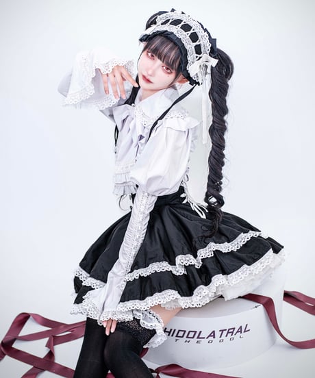 《2段フリルコルセットスカート》 BLACK