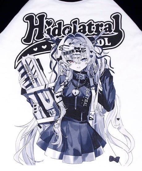 《3wayイラストラグランTシャツ》GRAY BORDER