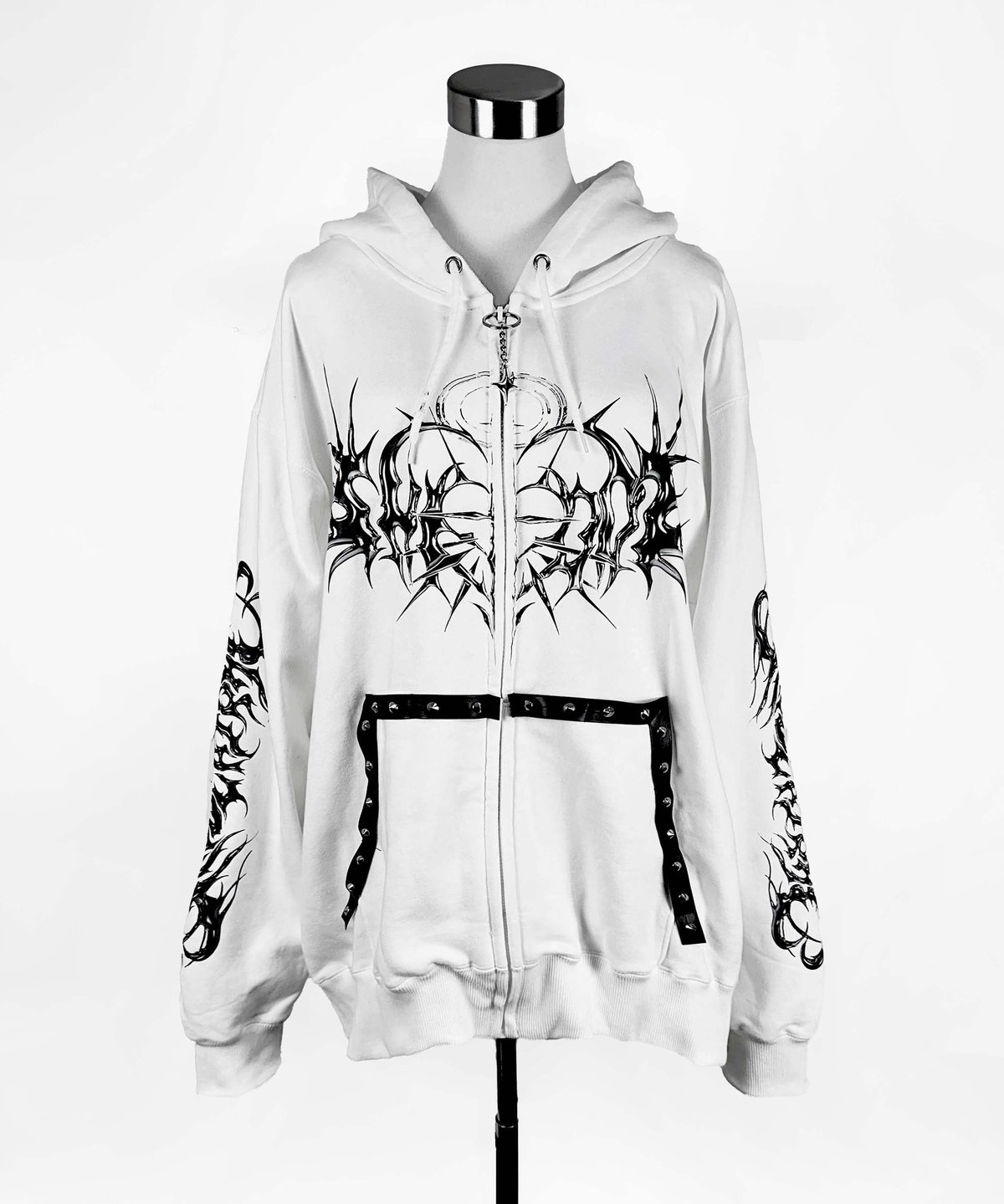 ぞ*ム様 HIDOLATRAL THEODOLメタルエンジェルジップパーカー　ロ メタルエンジェルジップパーカー》WHITE | HIDOLATRAL THEODOL