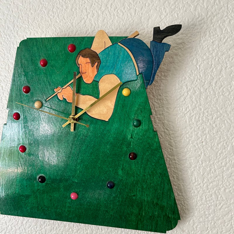 Vintage Snooker wall clock - Wayne Dove | el aguja
