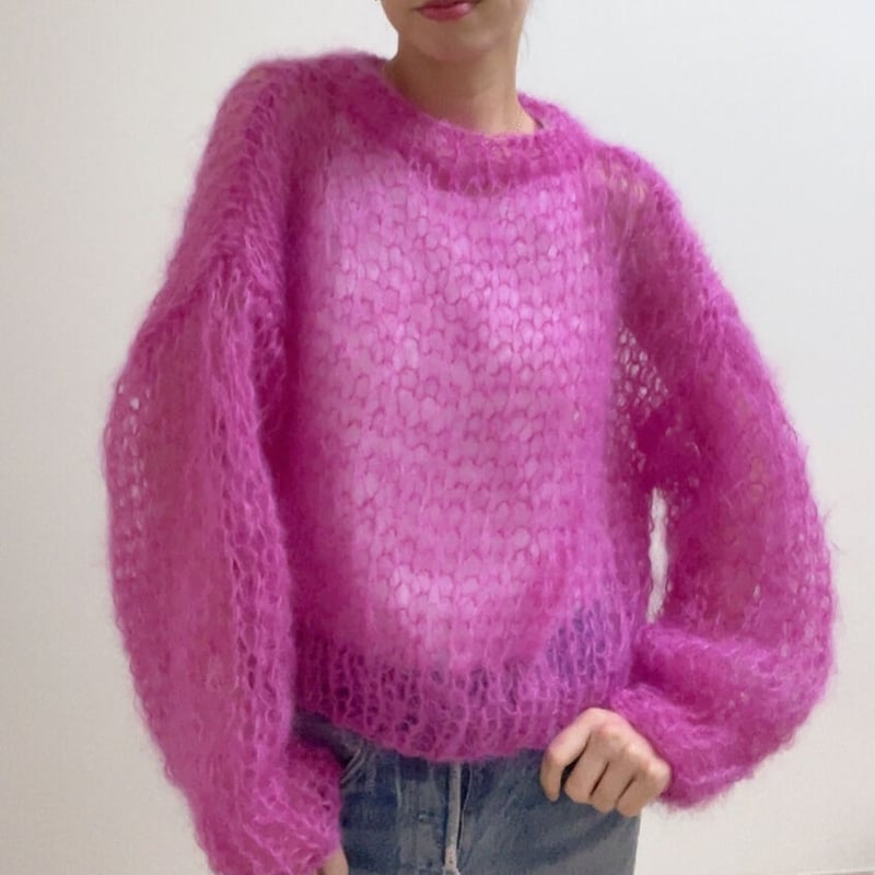 perverze Double Mohair Cropped Topモヘアニット 中古・古着通販】PERVERZE (パーバーズ) 23ss Double Mohair Cropped