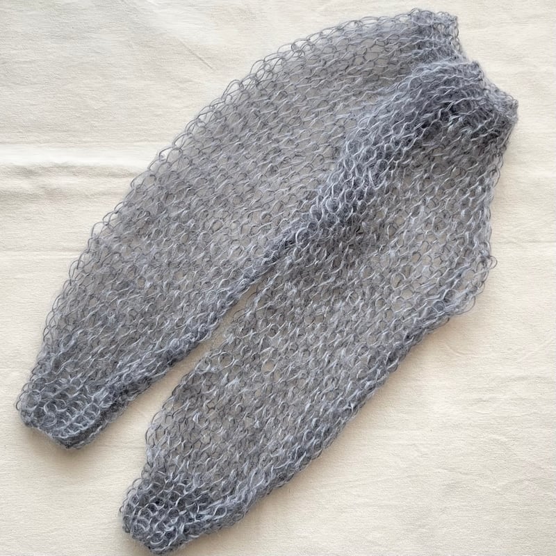 プラージュ 20AW イタリアヤーン HANDKNIT モヘアニット グレー plage（プラージュ）の「イタリアヤーン HANDKNIT モヘヤ◇（ニット