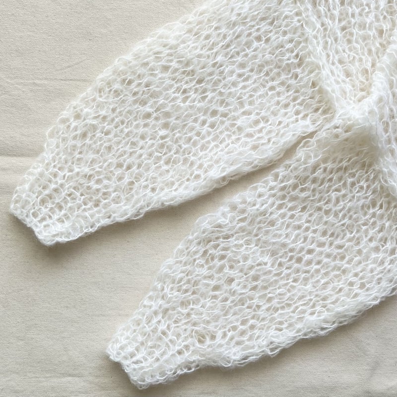 Short length mohair knit (Ivory)ショート丈モヘアニット Short length mohair knit (Ivory)ショート丈モヘアニット