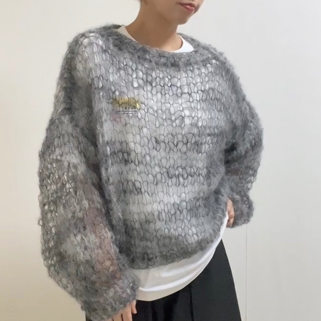 mohair knit pullover（mixgray）プルオーバーモヘアニット