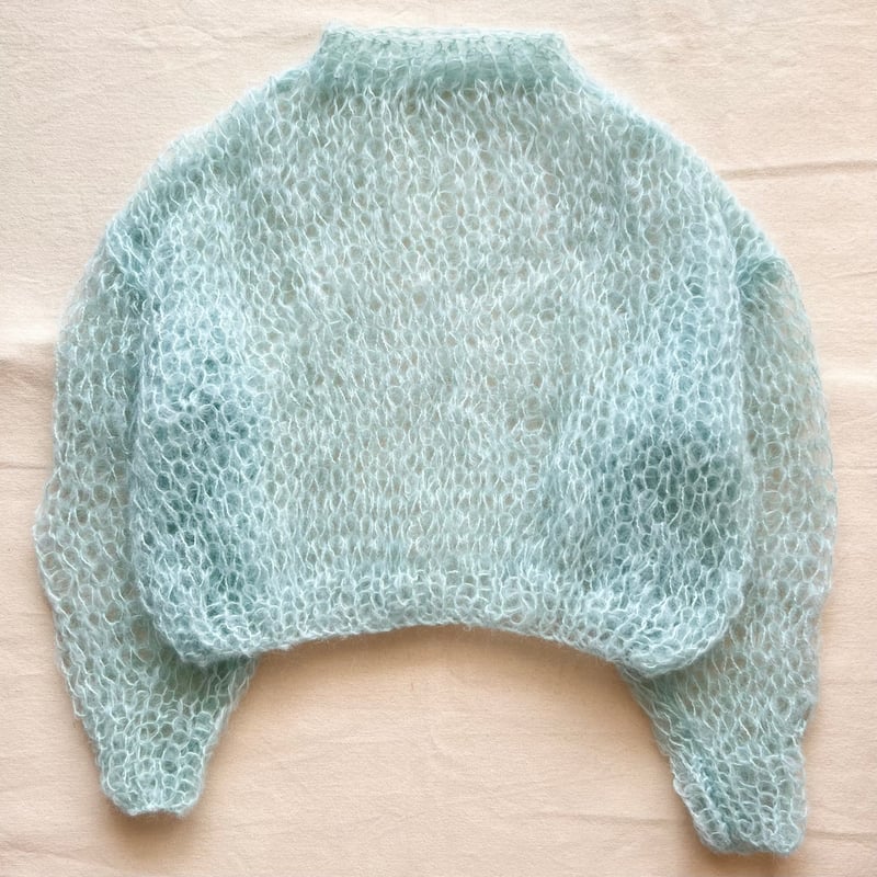 みる　aimeine モヘアニット　ブルー mohair knit pullover（Blue）プルオーバーモヘアニット（ブルー