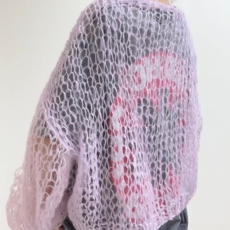 mohair knit pullover（light purple）プルオーバーモヘアニット