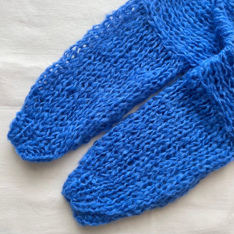 みる　aimeine モヘアニット　ブルー みる aimeine モヘアニット ブルー mohair knit pullover（blue