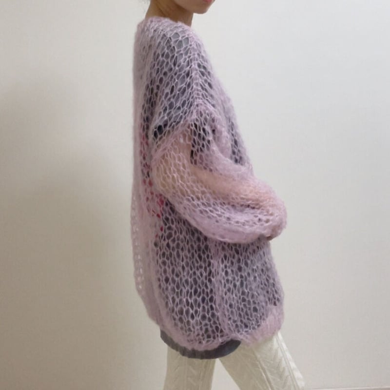 mohair knit pullover（light purple）プルオーバーモヘアニット（