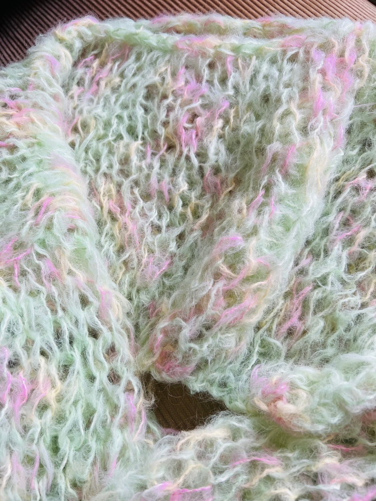 mohair knit pullover（lightgreen）プルオーバーモヘアニット（ライ
