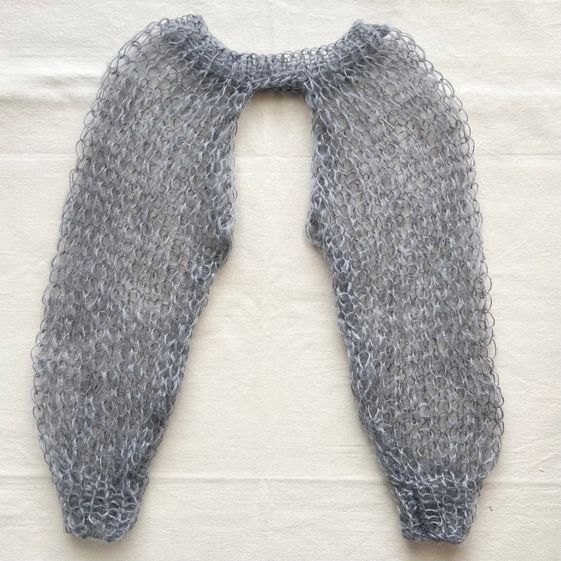 mohair knit sleeves（gray）モヘアニットスリーブ（グレー）#308 |