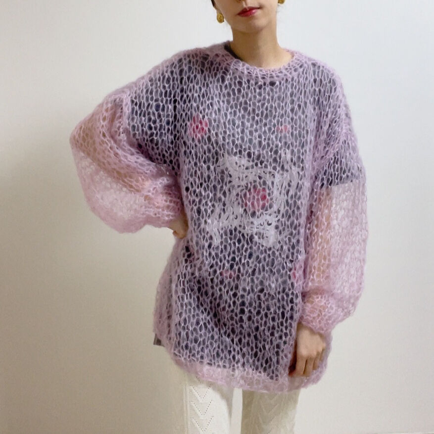 mohair knit pullover（light purple）プルオーバーモヘアニット（