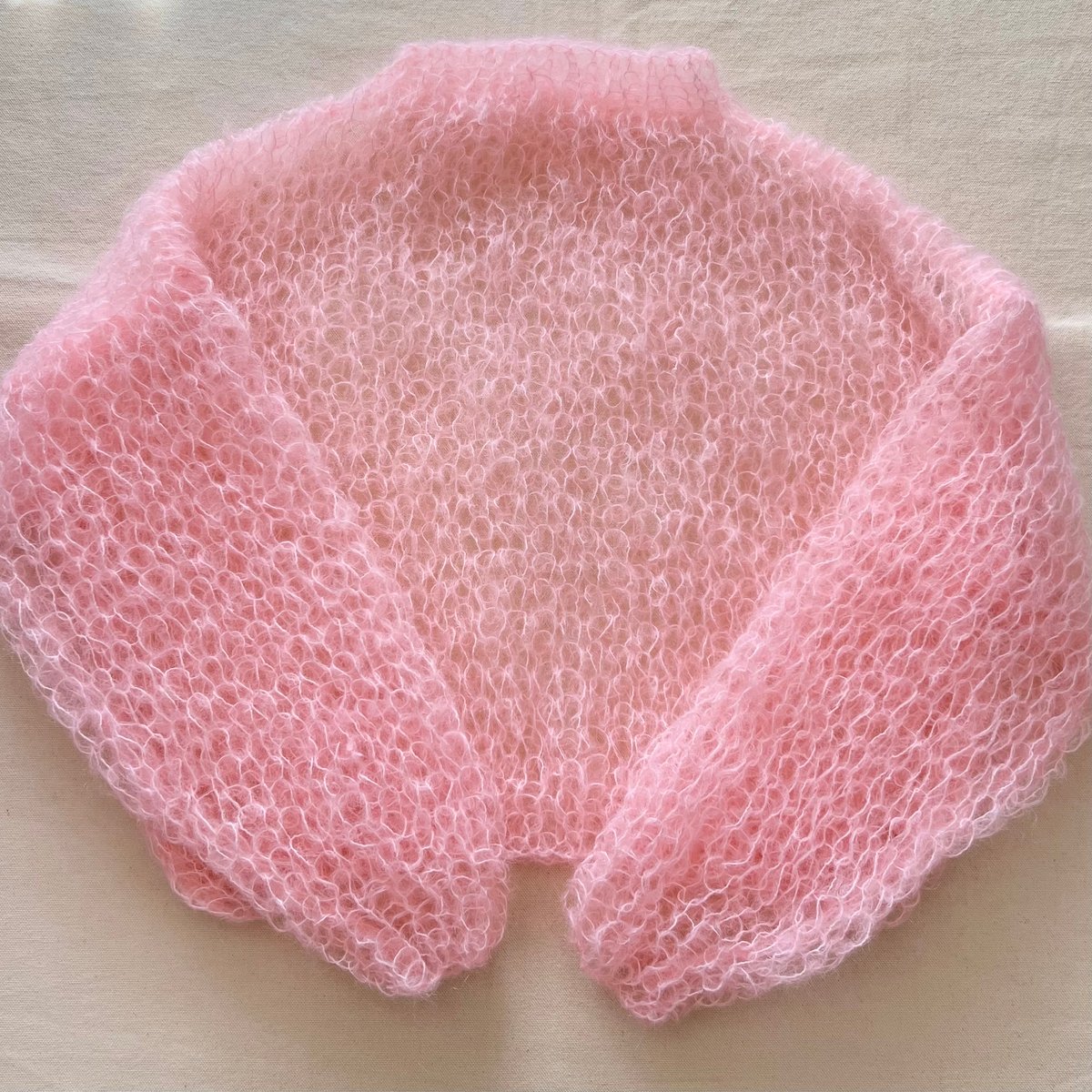 mohair knit pullover（baby pink）プルオーバーモヘアニット（ベビー