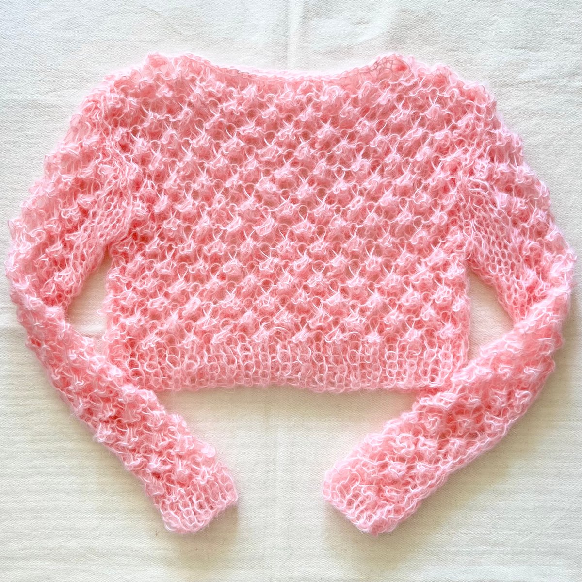 mohair knit pullover(pink)プルオーバーモヘアニット(ピンク mohair knit pullover(pink)プルオーバーモヘアニット(ピンク