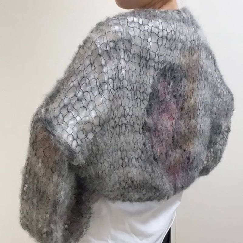 mohair knit pullover(mixgray)プルオーバーモヘアニット mohair knit pullover(mixgray)プルオーバーモヘアニット