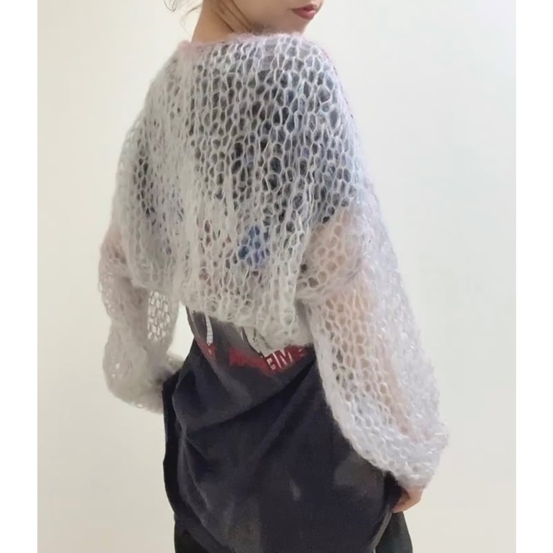 mohair knit pullover(Light gray)プルオーバーモヘアニット mohair knit pullover(Light gray)プルオーバーモヘアニット