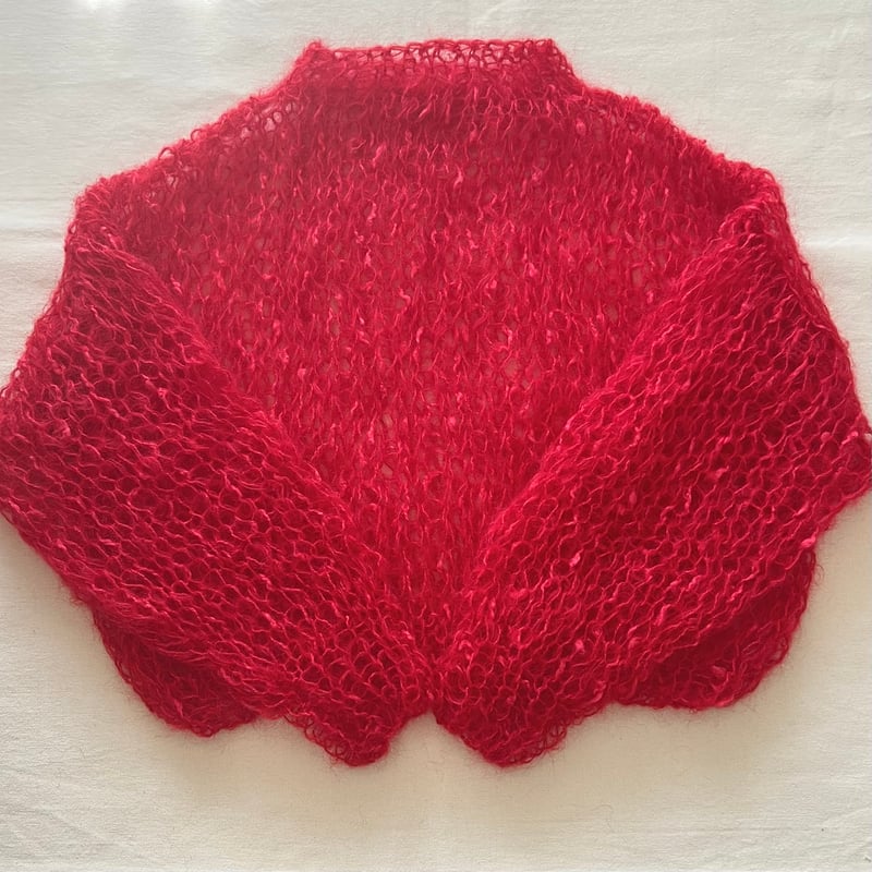 mohair knit pullover（red）プルオーバーモヘアニット（レッド）#319