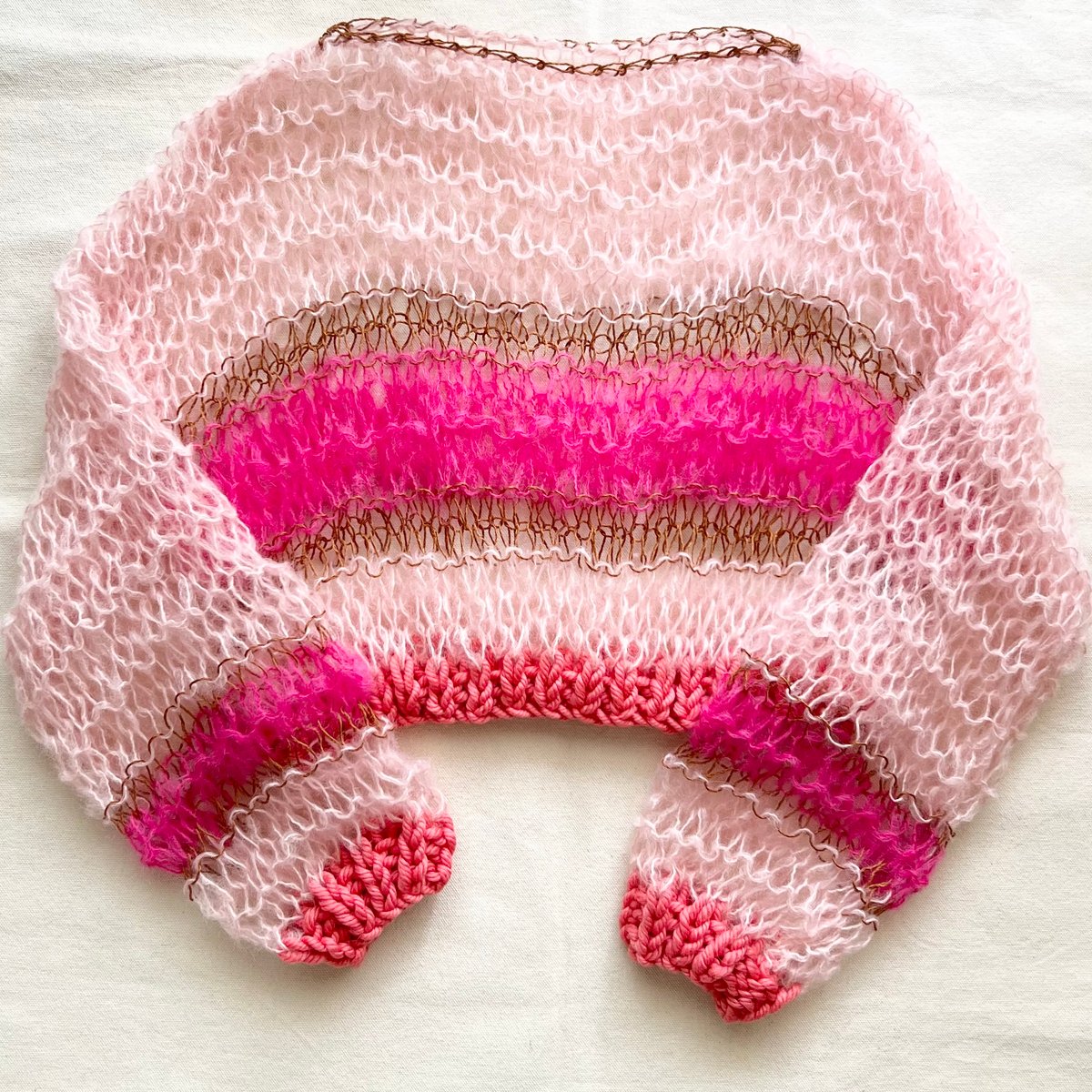 mohair knit pullover(pink)プルオーバーモヘアニット(ピンク mohair knit pullover(pink)プルオーバーモヘアニット(ピンク