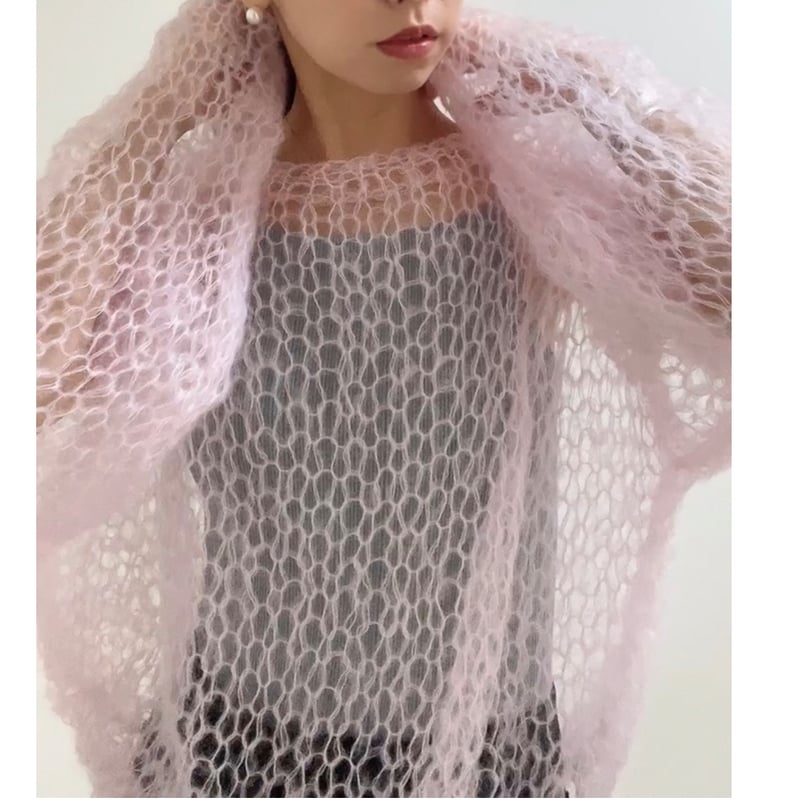 mohair knit pullover（light pink）プルオーバーモヘアニット