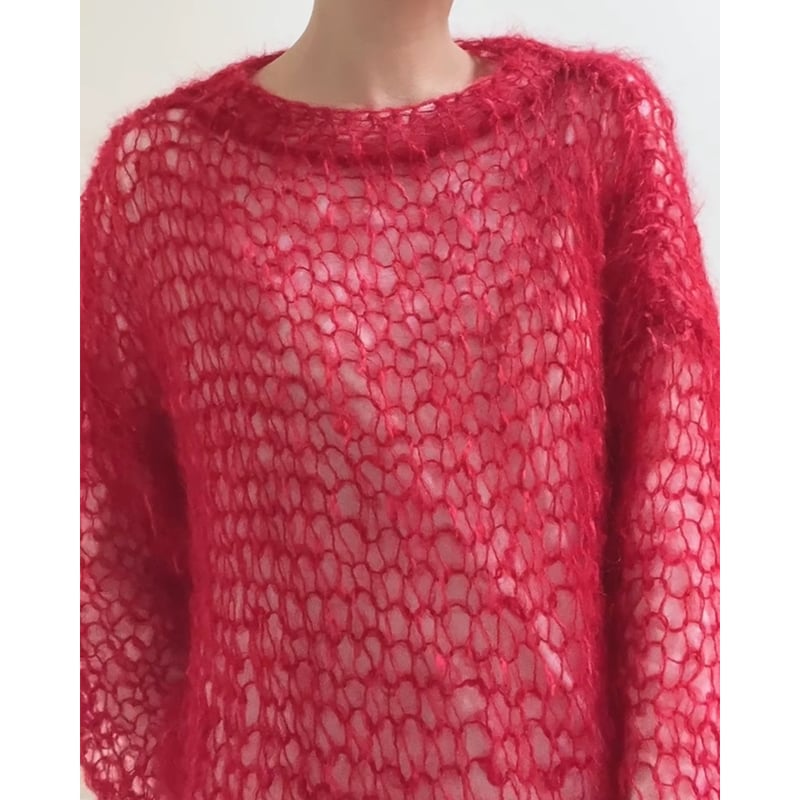 mohair knit pullover（red）プルオーバーモヘアニット（レッド）#319